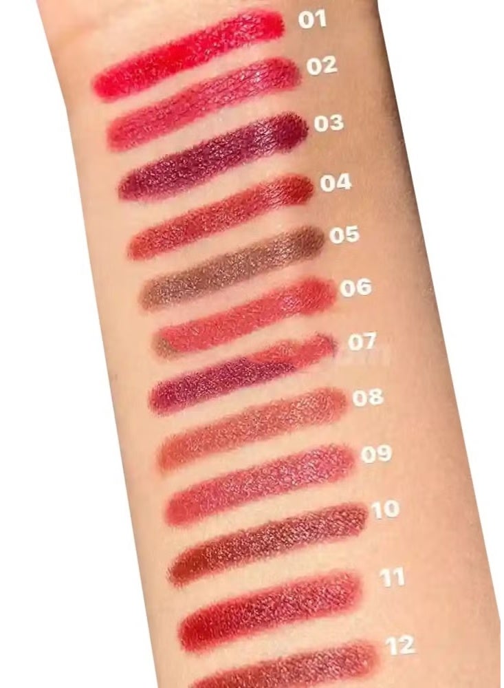 Golden Rose 12 Colors Clear Lipstick Pencil Set - Rouge - Image 5